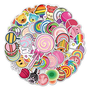 Autocollants HOYO en forme de sucettes, autocollants ronds imperméables en gros pour bonbons, friandises, cadeaux de fête pour enfants, garçons et filles - Product Image 1