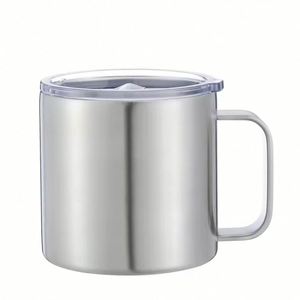 Gobelet isotherme à double paroi de 12 oz avec logo personnalisé, revêtement en poudre, en acier inoxydable, pour le café, le camping, avec couvercle - Product Image 4