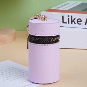 Étui à rouge à lèvres en cuir avec miroir, boîte à rouge à lèvres personnalisable, sac à rouge à lèvres de luxe en PU et alliage de zinc, sac OPP, porte-clés léger - Product Image 4