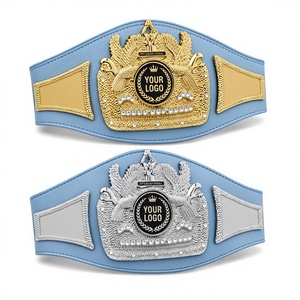 Custom Heavyweight Breathable Leather Boxing MMA Taekwondo Grappling Championship <b>Belt</b>-Unisex Metal Trophy for Winners or fans - Product Image 1