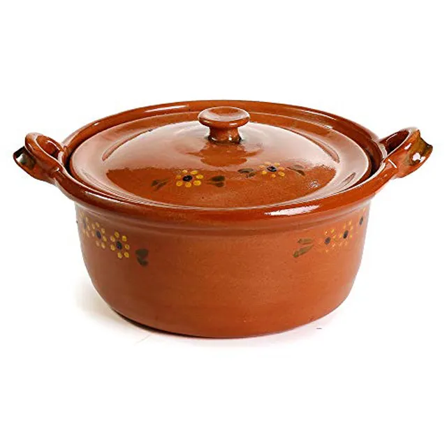 OEM Straight shape cooking pots and pans,Wholesale custom handmade kitchen ware clay pots large cooking pots