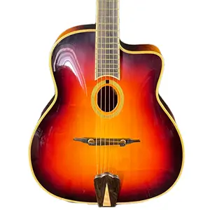 Guitares jazz en érable gitan <span class=keywords><strong>guitare</strong></span> acoustique personnalisable-instruments musicaux marron - Product Image 1