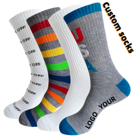 Chaussettes de sport en coton Jacquard personnalisées du fabricant Jiayao Chaussettes de course rembourrées à haute élasticité quantité minimale de commande bas de la mode pour les jeunes