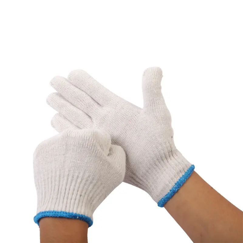 Factory Direct quality knitted Men Women universal Labor protection Safety white work gloves