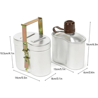 Juego de Cantina de Aluminio Multifuncional de 78 Piezas para Acampar y Contenedor de Alimentos, Utensilios de Cocina para Excursiones al Aire Libre, Accesorios para Picnic, Lonchera