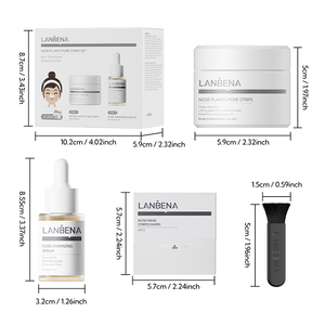 Set de Cuidado de la Piel Lanbena, Sérum Reductor de Poros y Tiras para Limpiar los Poros de la Nariz, Dos en Uno, 30G/15ml - Product Image 5