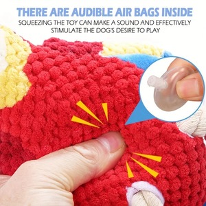 Juguete para Perros, Peluche Artificial con Sonido de Loro, Resistente a Mordidas, Juguete para Cachorros, Limpieza de Dientes, Entrenamiento Interactivo, Suministros para Perros - Product Image 4