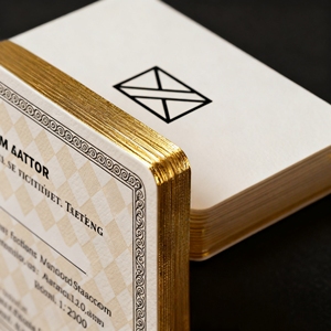 Tùy Chỉnh Thiết Kế In Lá Vàng Cạnh Debossed Logo Dập Nổi Tem Nóng Nghệ Thuật Giấy Doanh Nghiệp Đã Ghé Thăm Tên Màu Đen Thẻ Kinh Doanh - Product Image 4