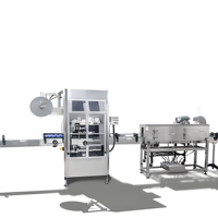 Machine d'étiquetage rétractable à manchon PLC électrique automatique pour les cartons de boissons au vin de boisson d'eau minérale en bouteille