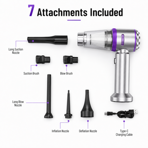 OEM ODM 65W 15kPa 4-in-1 Cordless Handheld <b>Vacuum</b> Cleaner Air Blower Inflator Deflator with Brushless Motor 7 Attachments - Product Image 5
