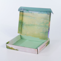 Boîtes d'expédition en carton ondulé personnalisées, imprimées UV, de luxe moderne, avec poignée, emballage écologique pour vêtements et bijoux