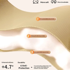 Ghế xếp ngoài trời, ghế trăng, ghế thư giãn bông có 4 chế độ điều chỉnh, kèm túi đựng, ghế dã ngoại bãi biển di động, khung carbon - Product Image 3