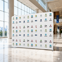 Système d'affichage portable et durable en tissu avec cadre en acier inoxydable et en aluminium pour les présentoirs de stand de salon professionnel