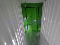 Porte à une extrémité de 20 pi Portes multiples Conteneur plat pliable et étanche Stockage libre Assemblage Conteneur mobile pliable