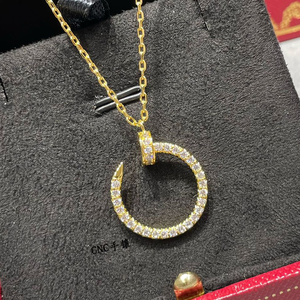 High-End Women's S925 Sterling <b>Silver</b> Link Chain Full <b>Diamond</b> Collarbone <b>Necklace</b> Gold Plated for Weddings & Parties - Product Image 3