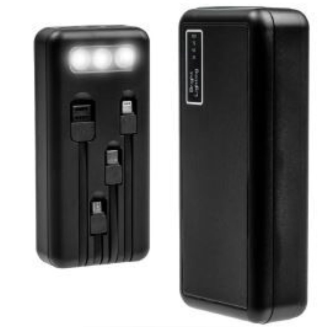 20000mah Power Bank Built-in Cable With Led Torch 20000 mAh Power Bank Waterproof Portable Power Banks