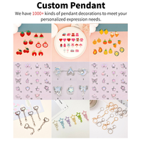 Étuis à rouge à lèvres, fard à joues, fard à paupières, poudre et brillant à lèvres bicolores avec pendentif personnalisable