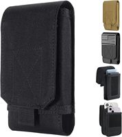Nylon telefoonholster met verstelbare klittenbandsluiting, praktische telefoonholstertas voor alle telefoonmodellen