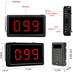 Daytech CK012-1 Wireless Nurse Emergency Call Bell Guest Paging Queue Calling System With Keypad For Bar Restaurant Hospital