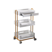 Qunpeng chariot de beauté haut de gamme tatouage des ongles cils brodés support de rangement multicouche outil Mobile multifonctionnel