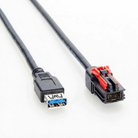 Cable Adaptador USB 3.0 de 12 Pines HSAutoLink de Grado Automotriz, Compatible con Molex 1111463080, Arnés de Datos de PVC Trenzado, Actualizaciones de Multimedia para Automóviles