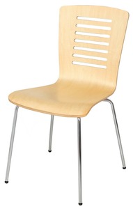 Modern <b>Dining</b> <b>Chair</b> with Chrome Legs <b>Stackable</b> Minimalist Design Home Furniture - Product Image 4