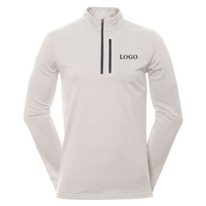 เสื้อสเวตเตอร์สวมหัวกอล์ฟแขนยาวของผู้ชายเสื้อแห้งเร็วมีซิปพิมพ์โลโก้พิมพ์ลายดิจิตอลสำหรับฤดูใบไม้ผลิ - Product Image 5