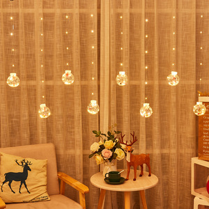 Fábrica al por mayor <span class=keywords><strong>Navidad</strong></span> LED cobre cortina <span class=keywords><strong>luces</strong></span> nuevo estilo cadena deseo bola <span class=keywords><strong>luces</strong></span> decorativas impermeable transfronterizo - Product Image 1