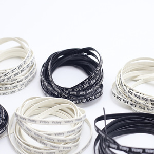 Cordoncino in Pelle da 5MM con Lettere Stampate, Collana Sottile Fatta a Mano, Cintura Bianca e Nera, Accessori per Borse - Product Image 3