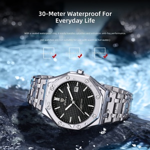 X-GEQCK Octagonal Shell <strong>Men</strong> Sport <strong>Watch</strong> Stainless Steel Fashion <strong>Sporty</strong> Luxurious Design Waterproof Luminous Quartz <strong>Watch</strong> - Product Image 3