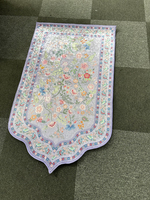 Tapis de Prière Musulman Rembourré en Velours Doux Antidérapant, Prix Abordable, avec Sac de Transport
