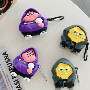 น่ารัก SpongeBob Patrick Star เคสหูฟังอนิเมะ3D การ์ตูนอะนิเมะสำหรับ Apple <span class=keywords><strong>airpods</strong></span> 1 <span class=keywords><strong>2</strong></span> 3 Pro ที่ครอบหูฟังซิลิโคน Pro2กันกระแทก - Product Image 2