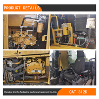 Excavatrice sur chenilles hydraulique d'occasion Caterpillar CAT 312D, 12 tonnes, d'origine japonaise, livraison rapide