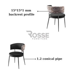 Silla de Comedor Moderna Minimalista de Metal Caz, Muebles para el Hogar Tapizados - Product Image 4