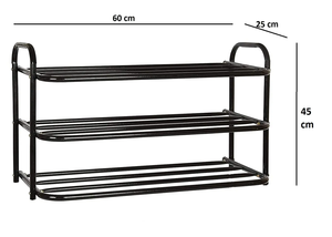 Heavy-<b>Weight</b> Multifunctional Black Metal Shoe Rack Hall Foldable Low Space Living Room <b>Storage</b> Light <b>Weight</b> Iron Side Rack - Product Image 3