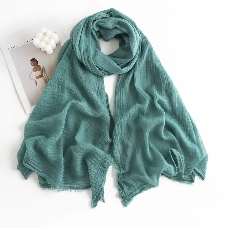 Venta directa de fábrica de chal de bufanda fina de color sólido de alta calidad, bufanda para mujer, se puede personalizar