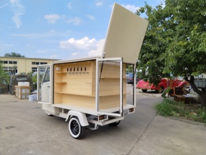 Camión Bar Móvil, Triciclos Eléctricos Mini, Camiones de Comida, Carrito de Cerveza, <span class=keywords><strong>Bicicleta</strong></span> para Bodas y Fiestas, Furgoneta de Tres Ruedas, Coche Expendedor de Champaña - Product Image 2