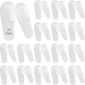 Chaussons jetables pour invités - Chaussons de spa réutilisables pour hôtel pour femmes et hommes - Lavables unisexes pour la maison sans chaussures - Product Image 3