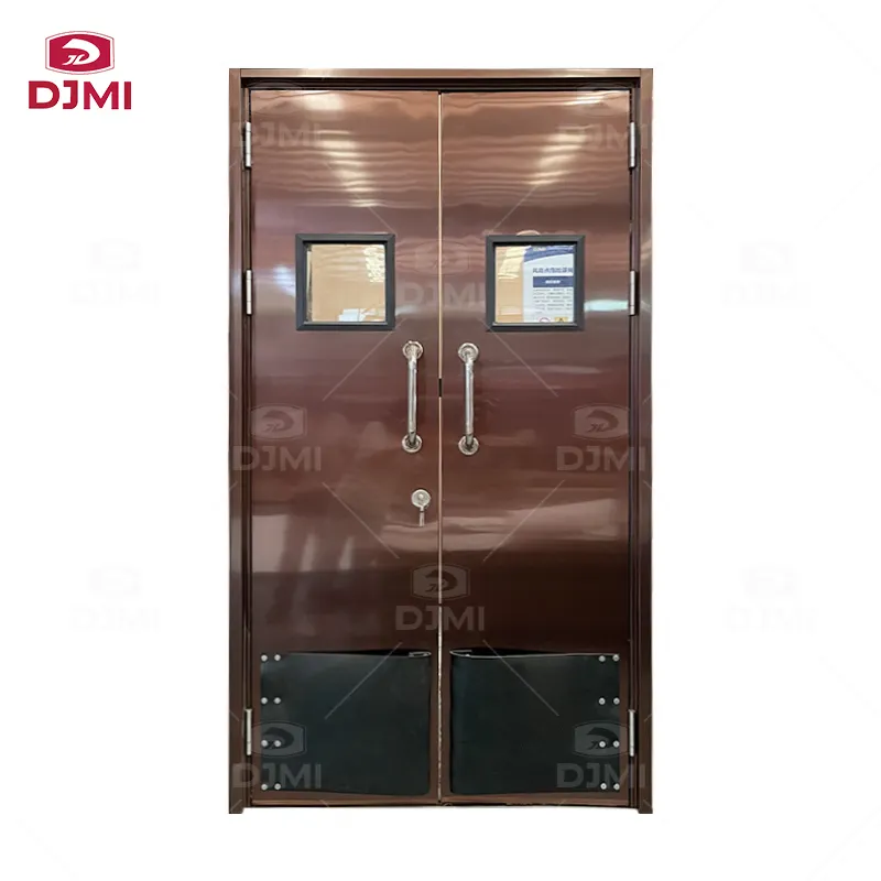 Porta de aço inoxidável, alta qualidade, aço inoxidável, personalizado, fogo avaliado, porta de cozinha, design moderno, para hotel/restaurante