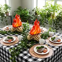 Accessoires de flamme de feu de camp gonflables en PVC écologique de 23,6 pouces, étanches, pour décoration de fête de camping, intérieur et extérieur, pour la nuit