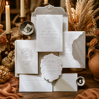 Cartes d'invitation de mariage personnalisées, gaufrées, découpées, luxe, impression typographique, cartes personnalisées, usine OEM ODM, vente en gros, conception gratuite