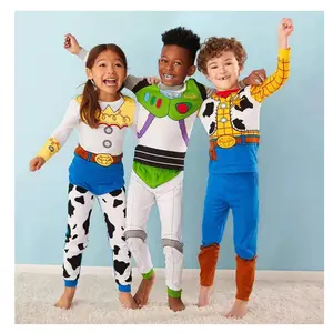 Boys' Home Air-conditioning Suits Summer Long-sleeved Thin Cotton Pajamas Toy Story Baby Halloween Costume