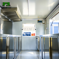 Fabricant de remorques alimentaires carrées, remorque de restauration mobile sur mesure avec équipement de cuisine et rangement