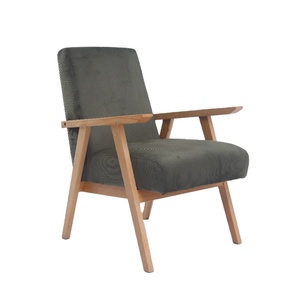 Royal <strong>Wingback</strong> Designer <strong>Arm</strong> Sofa Soft Velvet Relax <strong>Chair</strong> with Wood Furniture for Living Room and Bedroom - Product Image 1