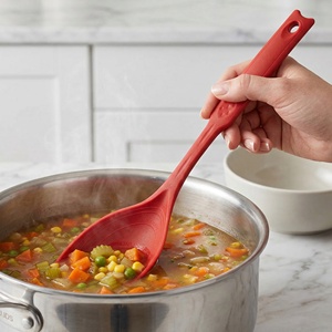 <span class=keywords><strong>Spatule</strong></span>-cuillère multifonctionnelle en silicone pour usage domestique, compatible avec les poêles antiadhésives, résistante aux hautes températures, antidérapante, sans danger pour les aliments, lavable à la main - Product Image 6