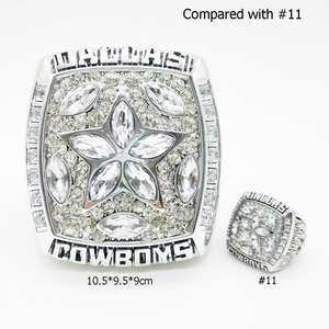 <span class=keywords><strong>1995</strong></span> Dallas Cowboys campeonato de fútbol anillo de resina plateado joyería de los hombres Material de aleación para exhibición de recuerdo memoria de ventilador - Product Image 4
