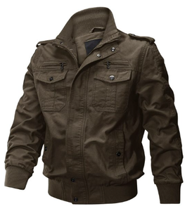 Chaquetas de piloto de bombardero al aire libre, chaquetas de carga de algodón con bolsillos con cremallera, chaquetas cortavientos para hombres, ropa de invierno, prendas de vestir - Product Image 1