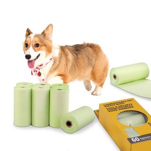 Customized Biodegradable Pet Poo Bag PLA PBAT Compostable Strong Corn Starch <b>Dog</b> Poop Bag - Product Image 5