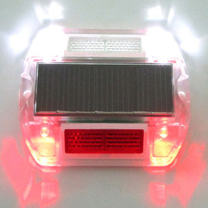 Фабричное производство водонепроницаемый IP68 Светодиодный красочный Солнечный Дорожный стержень светофор маркер тротуар Пластиковый Солнечный дорожный маркер - Product Image 3