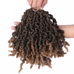 10 pouces pré-torsadés printemps torsion Crochet tressage <span class=keywords><strong>cheveux</strong></span> 70g <span class=keywords><strong>court</strong></span> bouclés bombe torsion tresses pour femme <span class=keywords><strong>africaine</strong></span> - Product Image 2
